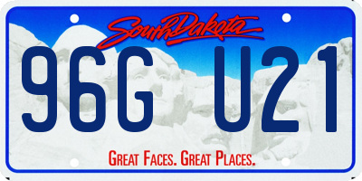 SD license plate 96GU21