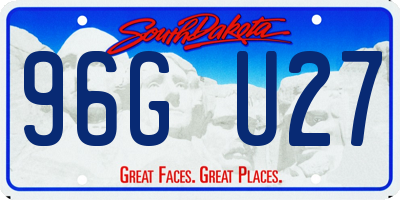 SD license plate 96GU27