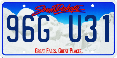 SD license plate 96GU31