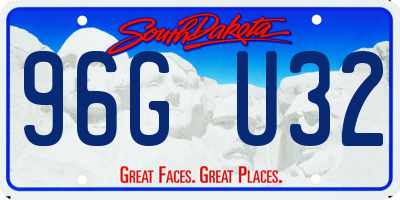 SD license plate 96GU32