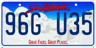 SD license plate 96GU35