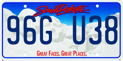 SD license plate 96GU38