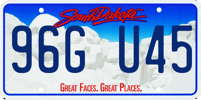 SD license plate 96GU45
