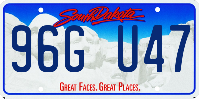 SD license plate 96GU47