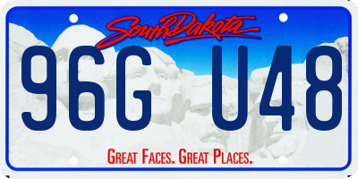 SD license plate 96GU48