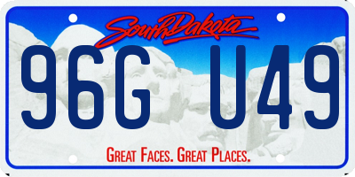 SD license plate 96GU49