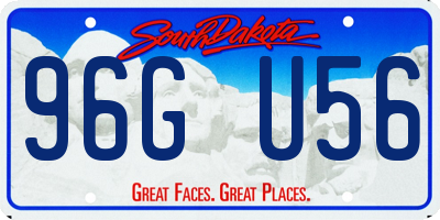 SD license plate 96GU56