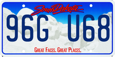 SD license plate 96GU68