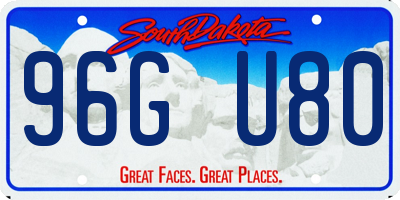 SD license plate 96GU80