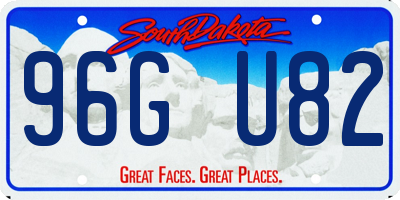 SD license plate 96GU82