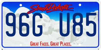 SD license plate 96GU85
