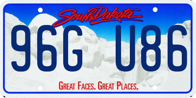 SD license plate 96GU86