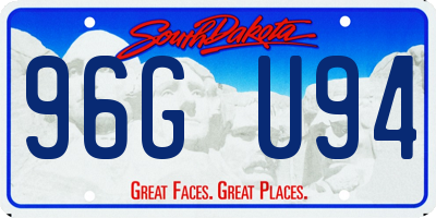 SD license plate 96GU94
