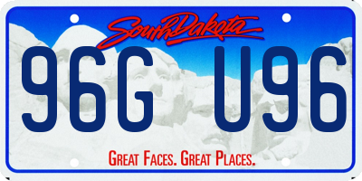 SD license plate 96GU96