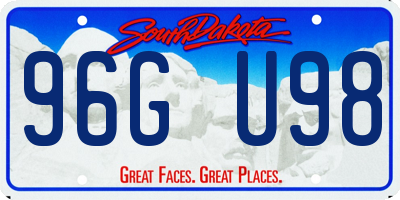SD license plate 96GU98