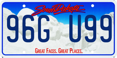 SD license plate 96GU99