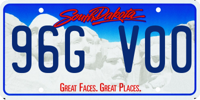 SD license plate 96GV00