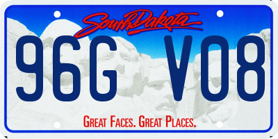SD license plate 96GV08