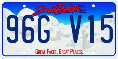 SD license plate 96GV15