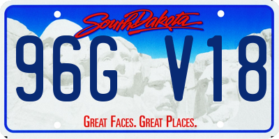 SD license plate 96GV18