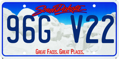 SD license plate 96GV22