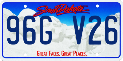 SD license plate 96GV26