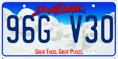 SD license plate 96GV30