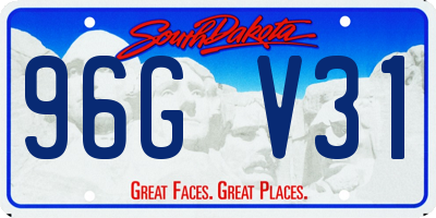 SD license plate 96GV31