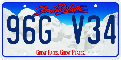 SD license plate 96GV34