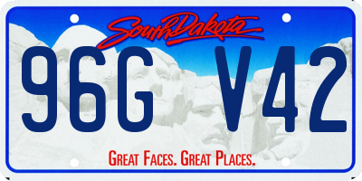 SD license plate 96GV42