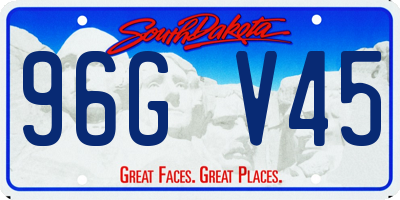 SD license plate 96GV45