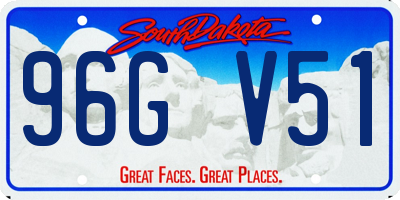 SD license plate 96GV51