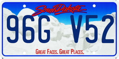 SD license plate 96GV52