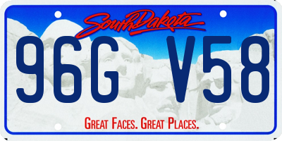 SD license plate 96GV58