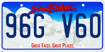 SD license plate 96GV60