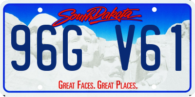 SD license plate 96GV61