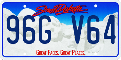 SD license plate 96GV64