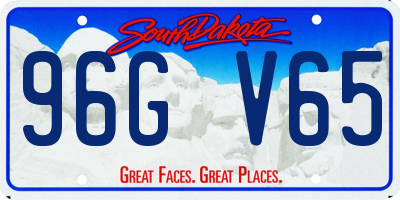SD license plate 96GV65