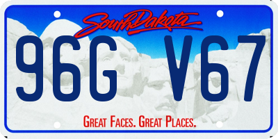 SD license plate 96GV67