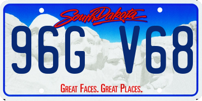 SD license plate 96GV68