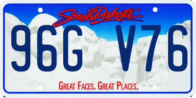 SD license plate 96GV76