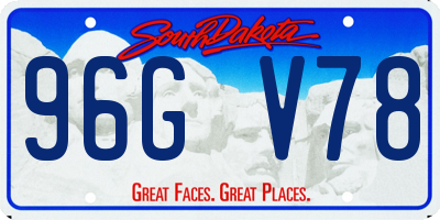 SD license plate 96GV78
