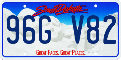 SD license plate 96GV82