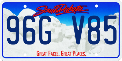 SD license plate 96GV85