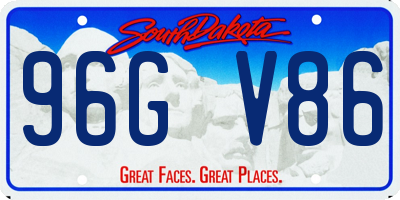 SD license plate 96GV86