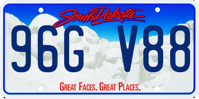 SD license plate 96GV88