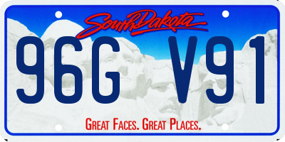 SD license plate 96GV91