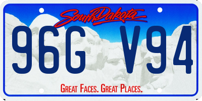 SD license plate 96GV94
