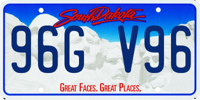 SD license plate 96GV96