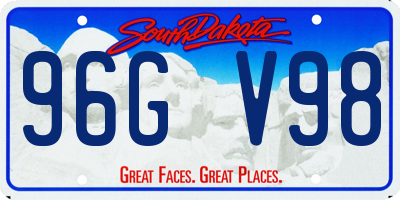SD license plate 96GV98